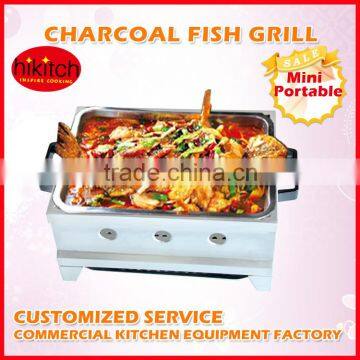 Portable mini grill charcoal fish beef desktop food grill