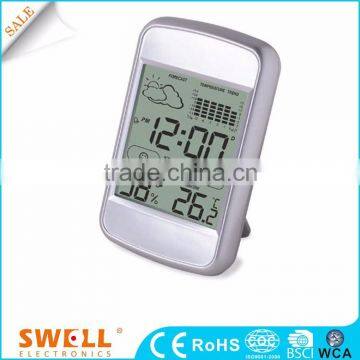 LCD clock with simulant weather forecast