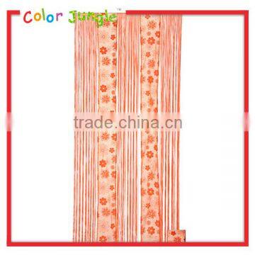 Orange bright flower kids room door curtain Decorative curtain door curtain