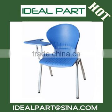 Plastic chairs with writing tablets