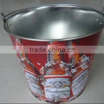 Galvanized tin ice bucket