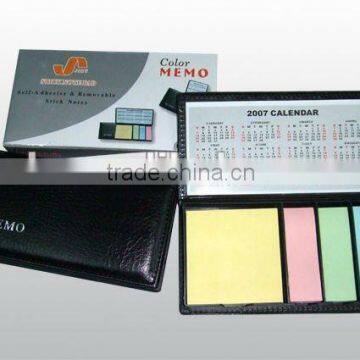 New design rectangle pu sticky note with 4 colors