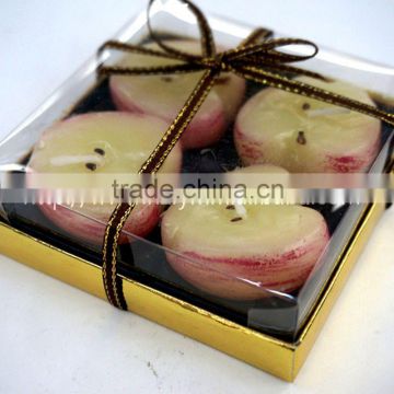 half pcs apple fruit shape scented candle