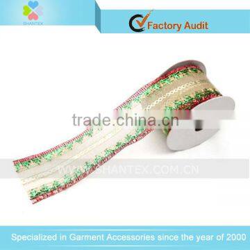 wired edge Christmas Ribbon