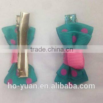Customize high quality hair accessories colorful headwear ribbon hairpins for baby girl kids hairpins hair bows