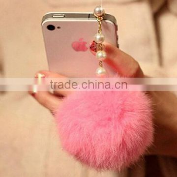 phone dustproof plud, phone accessory, phone ornaments, fur decoration