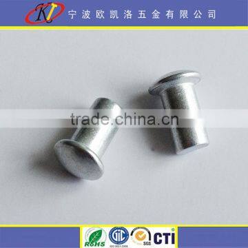 Button head solid rivets in zinc plated