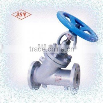 PN16 Cast Steel DIN Y Pattern Globe Valve