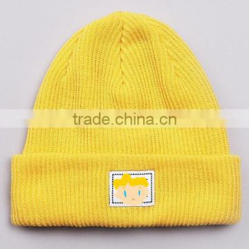 Winter knit custom yellow minion beanie hat,south africa beanie hats,kids beanie