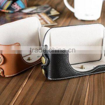 Factory competitive price fancy mini leather Camera Bag in Dongguan