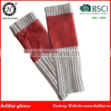 HELILAI Factory Price Leather Gloves Fingerless Long Style Driver Glove photo-3