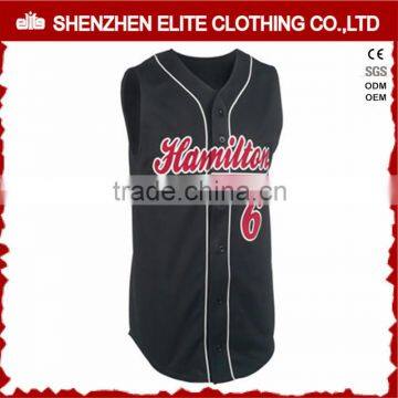 custom design blank sleeveless baseball jerseys wholesale