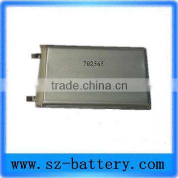 702565 Rechargeable 3.7V 1000mAH Lithium Ion Polymer Battery