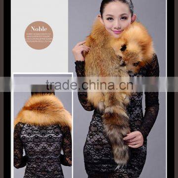 2015 New Fashion Ladies Winter Whole Skins Genuine Fox Fur Scarf