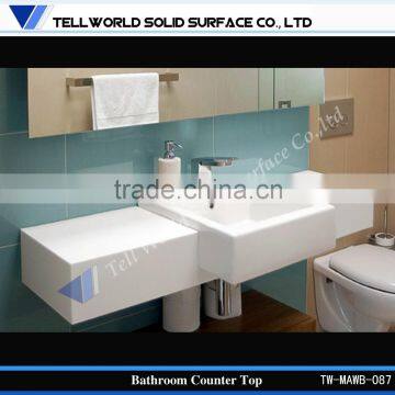 Pure Acrylic Bathroom Vanity, Modern Hotel Countertops, Acrylic Solid Surface Bathroom Countertops