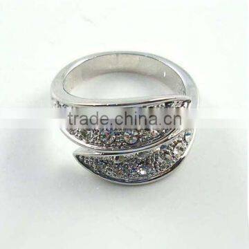 2012 Modern CZ stone ring pd plating