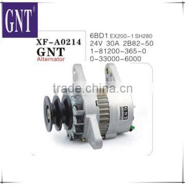 excavator engine EX200-1 6BD1 alternator