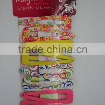 hot sale lovely metal snap hair clips for girls