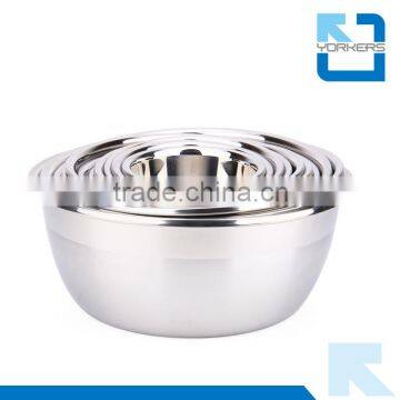 201 stainless steel thickened salad/food/fruit mixing bowl