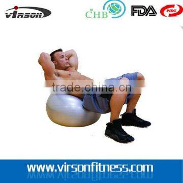 Yoga ball to increase Stability and Exercise abs, back, gluts, hips, arms