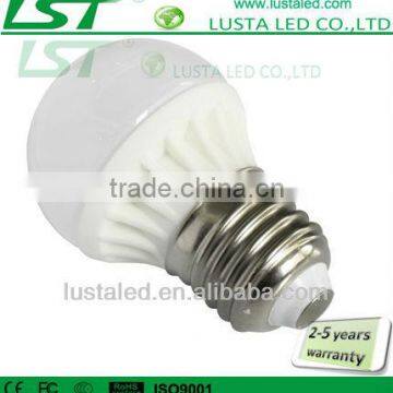 Ceramic LED Bulb 3W, 270lm, E24/E14 Base, AC 85-265V Input, Ceramic+ Glass Housing, CE Rohs Approved, 3 Years Warranty