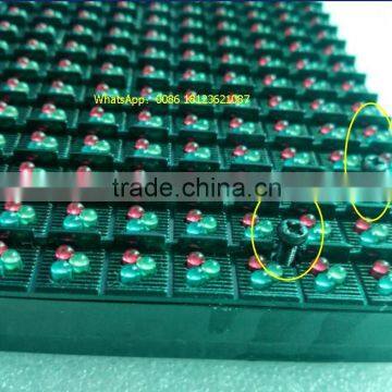 P10 RGB outdoor Display led module with screws in front of the face