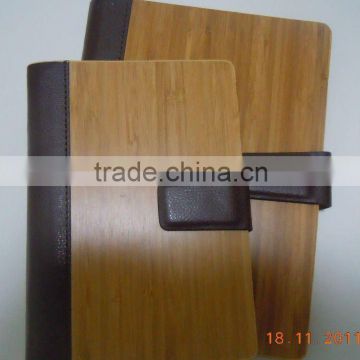 bamboo hard cover notebook with magnet closer (TBB010)