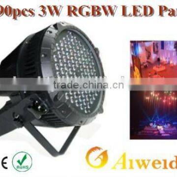 Par Can light 2015 new 90pcs 3W RGBW LED PAR Waterproof