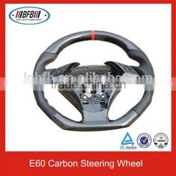 CAR STEERING WHEELS CARBON FIBER WITH LEATHER FOR E60 5 SERIES