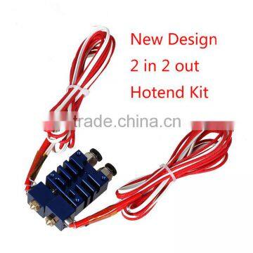 Metal 3D Printer E3D Chimera 2 In 2 Out Hotend Kit with Thermistor and Cartridge Heater 3D Printer Dual Extruder