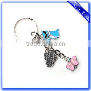 Wholesale Fashion Custom Zinc Alloy Gold Metal Bag Keychain