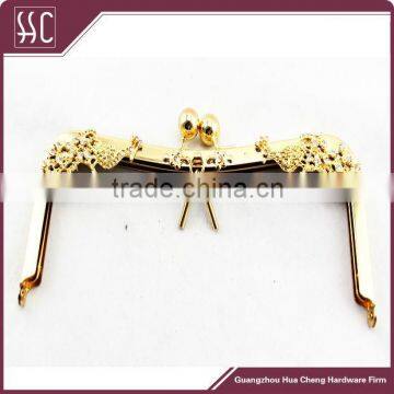 peafowl decorative metal frame clutch frame