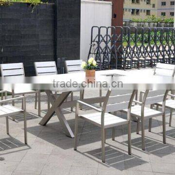 Dominic Outdoor WPC Furniture Corrosion-resistant Polywood Table and Chair Home Furniture