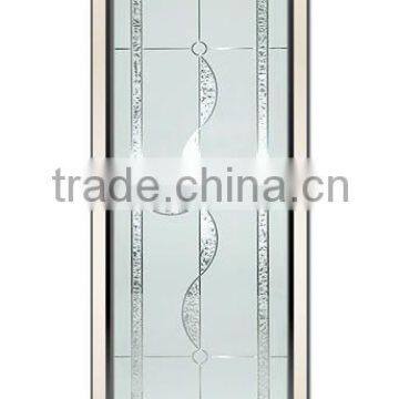 sandblasting and engraved sliding tempered door glass