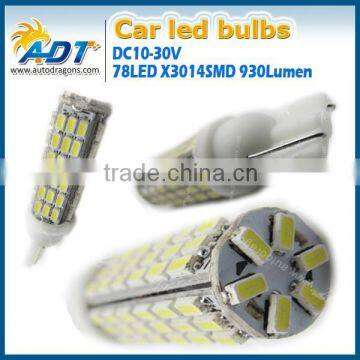 Super White T10 Ba9s 3014 SMD 78 LED Car Side Wedge Light Lamp Bulb photo-5