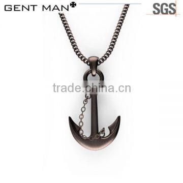 High Polished Anchor Pendant Stainless Steel Engrave Pendant photo-4