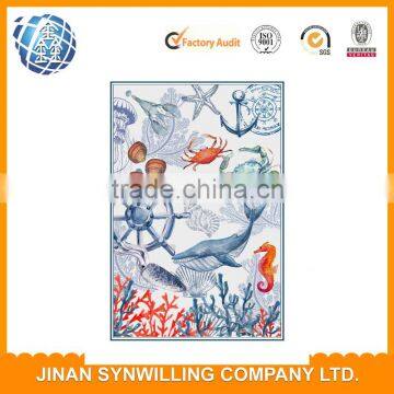 100% Cotton Pattern Printed Face Hand Towel Quick-Dry Tea Kitchen Cooking Towel