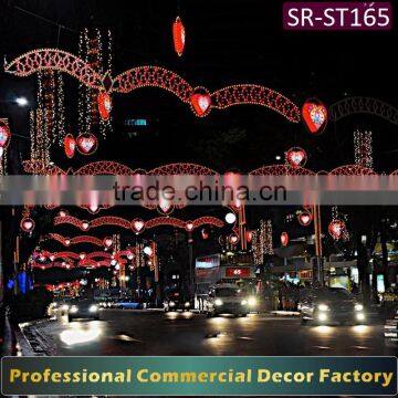 Customize commercial cross Street LED lighted Valentine day decoration