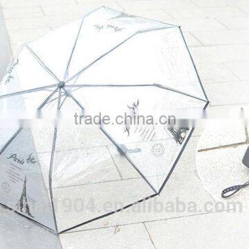 lady or girl transparent fold umbrella