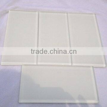 3X6 inch super white crystal glass tile