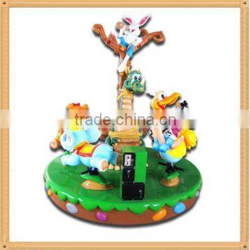 5 Seats Amusement Park Indoor Animal Paradise Mini Carousel