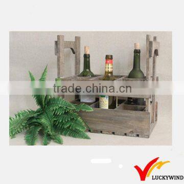 shabby chic old and time wooden wine holder very hot selling