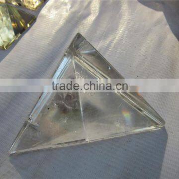 High Quality Small Clear Quartz Crystal Singing Pyramids For Healing