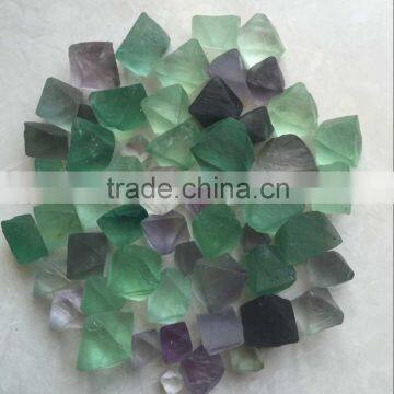 Natural rainbow raw fluorite stone for jewelry