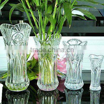 2013 New Arrival crystal glass flowers vase for wedding decor (R-1472