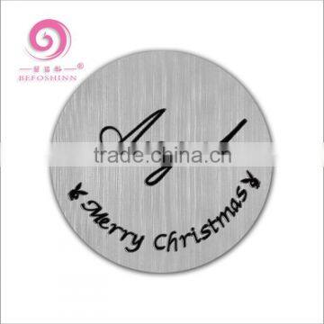 New Design Stainless steel of the christmas in Floating Locket Plate