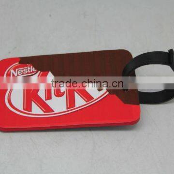 Custom promotion gift soft pvc baggage tag / airline soft rubber baggage tag