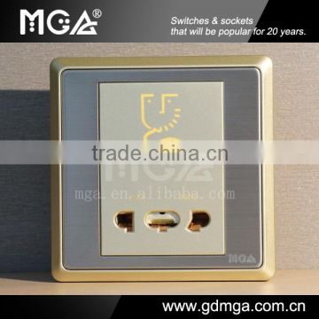 110V/230V metal panel hotel shaver socket