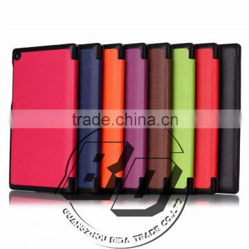 Newest Stylish Threes Folding Leather Tablet Cover Flip Silk Print Case For Lenovo Tab2 A7-30 lowest price