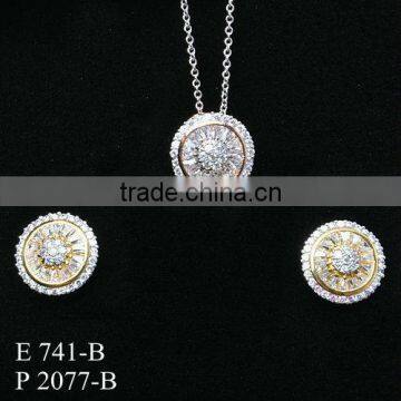 New Arrived Snowflake Shape Fashion Brass Jewelry Set photo-4